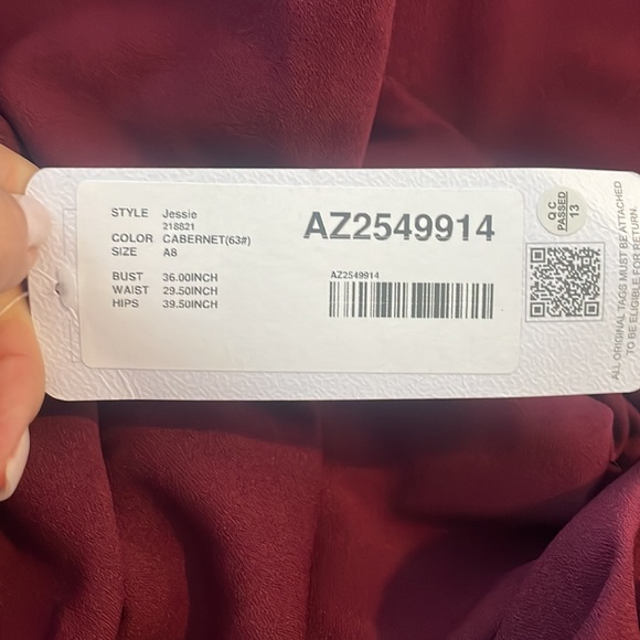 New with tags azazie dress - Picture 5 of 5